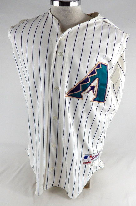 2002 Arizona Diamondbacks Craig Counsell #4 Game Used White Vest Jersey 46 466