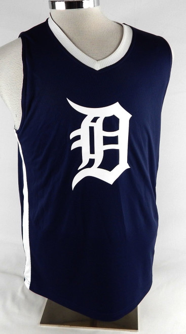 2025-26 Detroit Pistons Game Issued Navy Practice Jersey Tigers Playoffs M 266