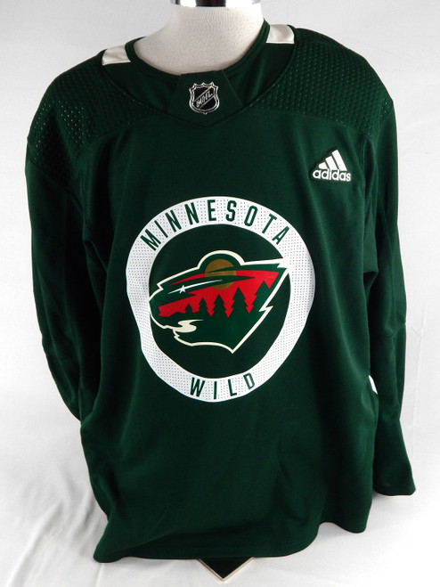 2017 Minnesota Wild Blank Game Issued Green Practice Jersey 56 178
