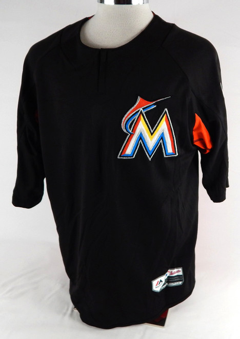 Miami Marlins #10 Game Used Black Jersey Batting Practice L 460