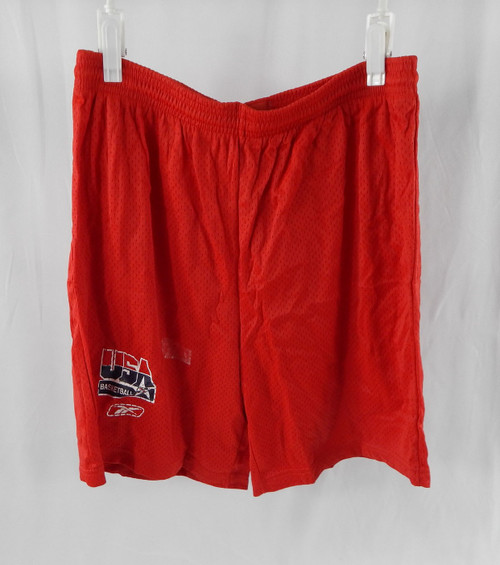 2000s Team USA Basketball Team Issued Red Training Shorts L 613