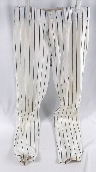 2005 Pittsburgh Pirates Castillo #1 Game Used White Baseball Pants 34 752