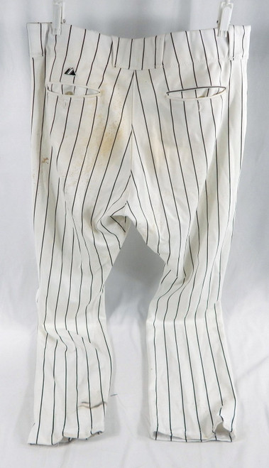 2005 Pittsburgh Pirates Shafer Game Used White Baseball Pants Size 40 753