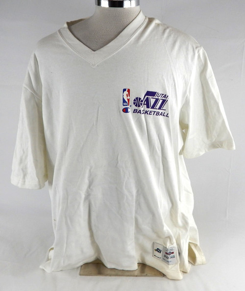 1994-95 Utah Jazz #44 Game Issued Pos Used White Training shirt XXXL 604