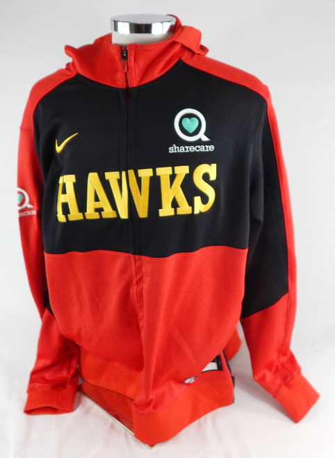 2024-25 Atlanta Hawks Mouhamed Gueye #18 Game Used Red Warm Up Jacket XL 944