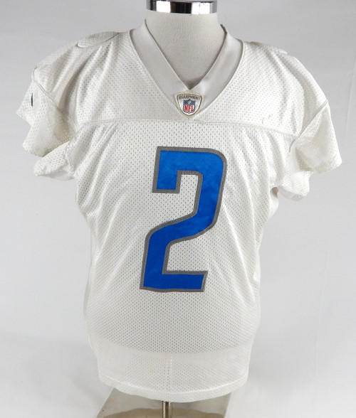 2018 Detroit Lions #2 Game Used White Practice Jersey 44 368