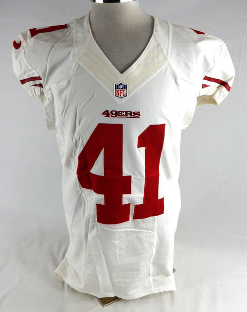 2012 San Francisco 49ers #41 Game Issued White Jersey 44 824