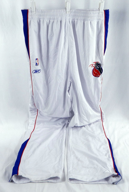 2004-05 Detroit Pistons #25 Game Used White Basketball Warm Up Pants Size 3XL