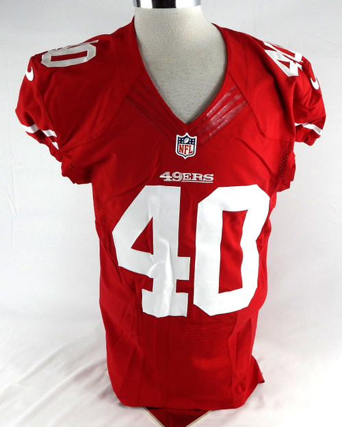 2013 San Francisco 49ers Steve Beauharnais #40 Game Issued Red Jersey 44 859
