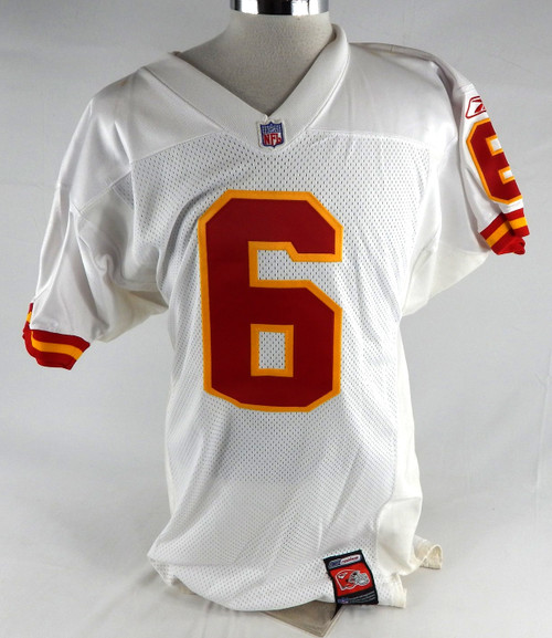 2001 Kansas City Chiefs Bubby Brister #6 Game Issued White Jersey 40 969