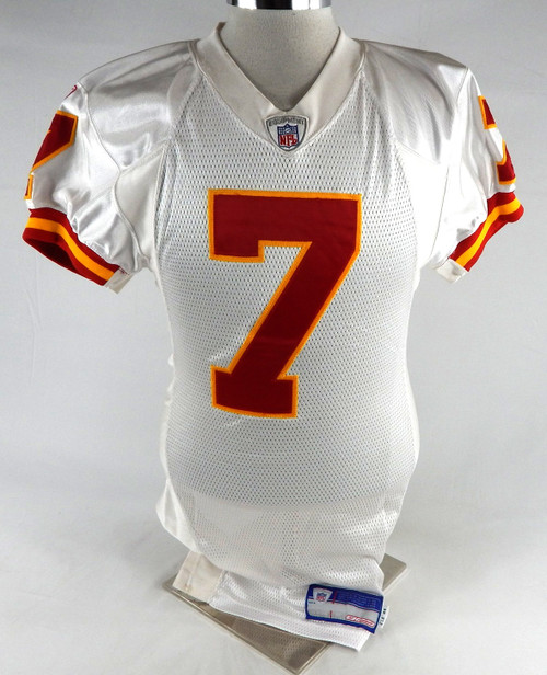2002 Kansas City Chiefs Michael Husted #7 Game Issued White Jersey 44 975