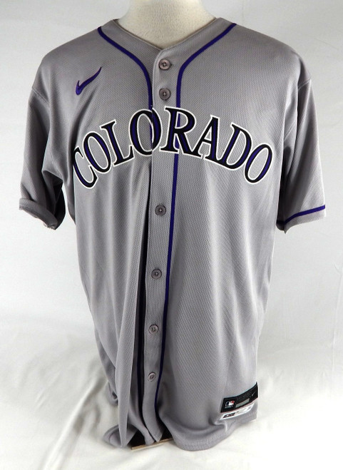 2025 Colorado Rockies Sterlin Thompson Game Issued Grey Jersey 46 912