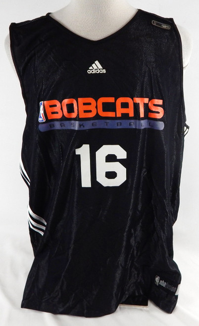 2007-08 Charlotte Bobcats #16 Game Issued Black Practice Jersey 2XL 277