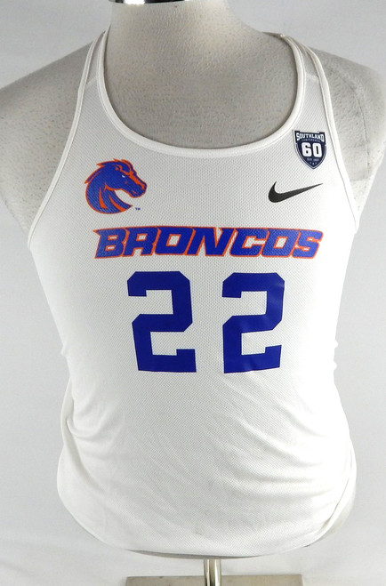 2018 Boise State Broncos #22 Game Used White Jersey 60 P Beach Volleyball M 909