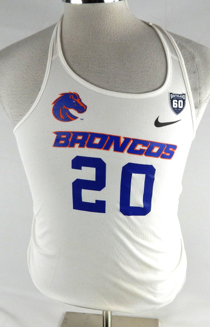 2018 Boise State Broncos #20 Game Used White Jersey 60 P Beach Volleyball M 907