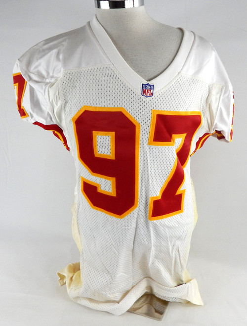 1997 Kansas City Chiefs Flick #97 Game Issued White Jersey 46 999