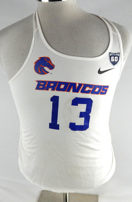 2018 Boise State Broncos #13 Game Used White Jersey 60 P Beach Volleyball M 908