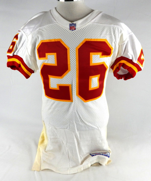 1997 Kansas City Chiefs #26 Game Issued White Jersey 40 987