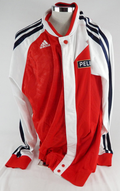 2013-14 New Orleans Pelicans Alexis Ajinca #42 1 Game Used Red WarmUp Jacket ASG