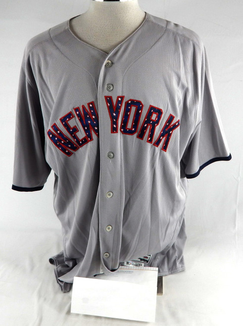 2017 New York Yankees Tyler Webb #36 Game Used Grey Jersey Stars Stripes 50 099