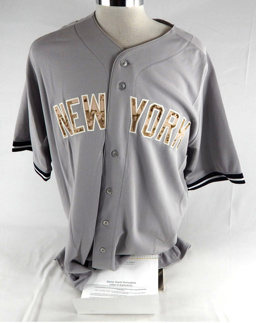2014 New York Yankees Ivan Nova #47 Game Issued Grey Jersey Memorial Day 50 100