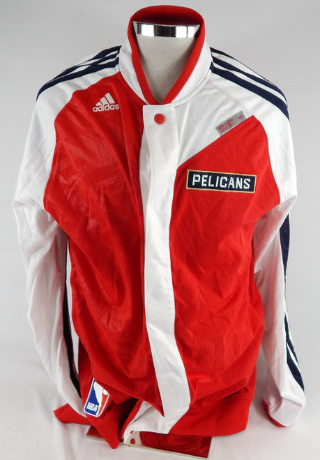2013-14 New Orleans Pelicans Ryan Anderson #33 Game Used Red WarmUp Jacket ASG 1