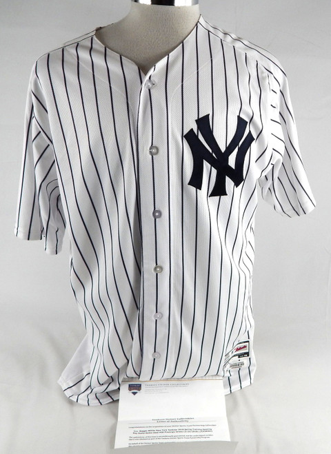 2017 New York Yankees Reggie Willits #50 Game Used White Jersey ST Opening Day6