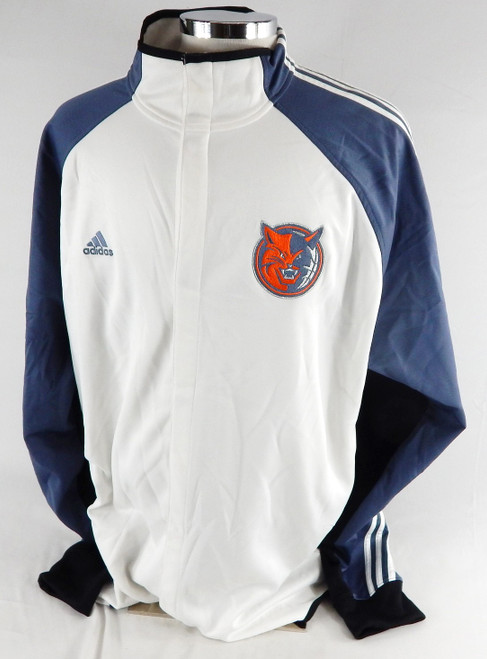 2009-10 Charlotte Bobcats Nazr Mohammed #13 Game Used White Warm Up Jacket 4