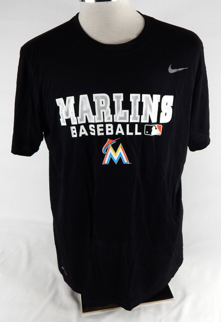 2017 Miami Marlins #27 Game Used Black Training Shirt XL 429