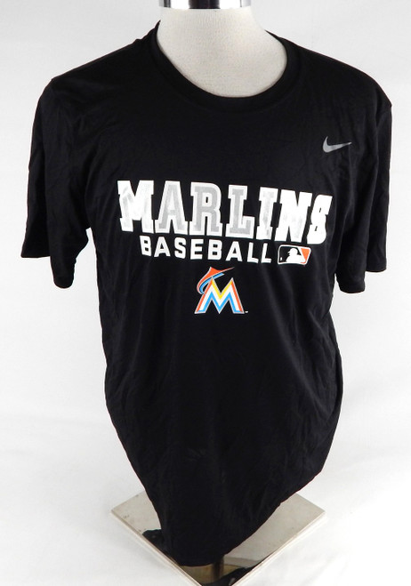 2017 Miami Marlins #26 Game Used Black Training Shirt XL 423