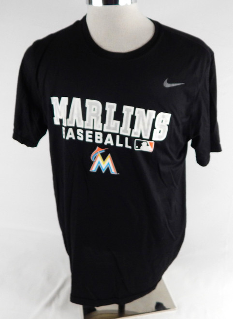 2017 Miami Marlins #49 Game Used Black Training Shirt XL 427