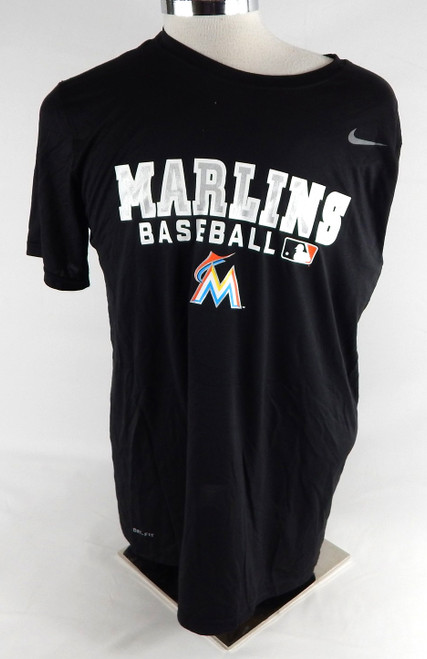 2017 Miami Marlins #89 Game Used Black Training Shirt XL 424