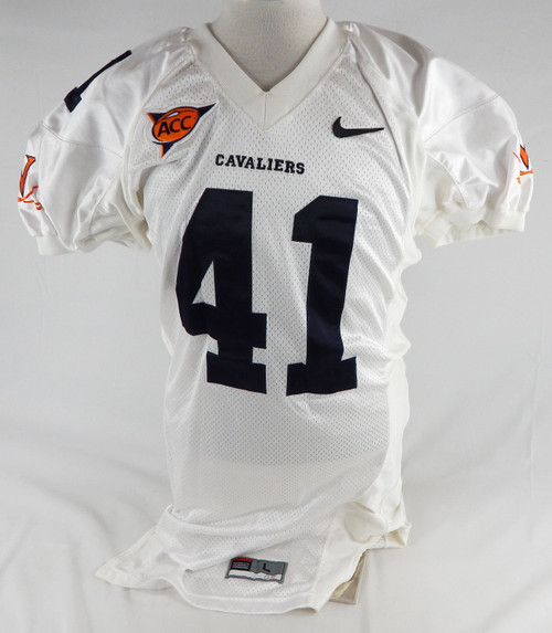 2005 Virginia Cavaliers Simon Manka #41 Game Used White Jersey Football L 040
