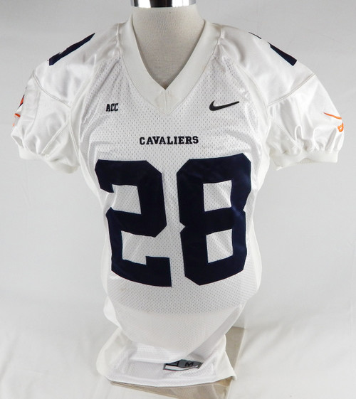 2003 Virginia Cavaliers Kenneth Tynes #28 Game Used White Jersey Football M 034