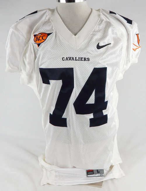 2005 Virginia Cavaliers Davon Robb #74 Game Used White Jersey Football L 035