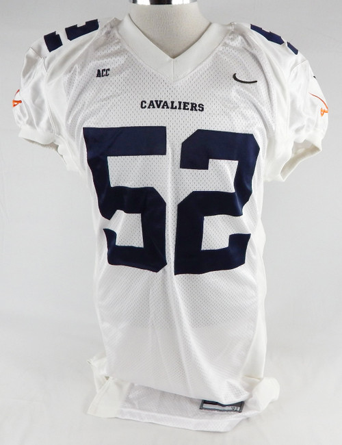 2003 Virginia Cavaliers Marvin Richardson #52 Game Used White Jersey Football 7