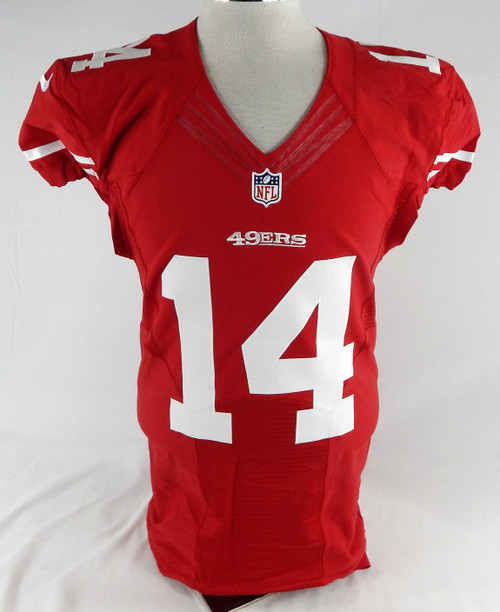 2016 San Francisco 49ers Jerome Simpson #14 Game Issued Red Jersey 40 898