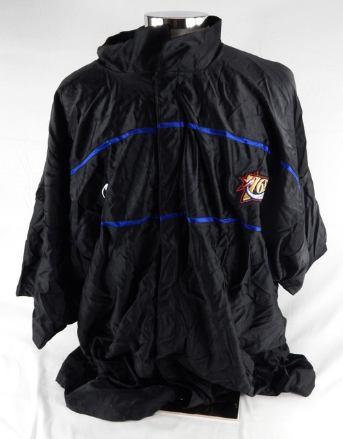 1990s Philadelphia 76ers Game Issued Black Warmup Jacket 54 049