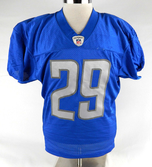 2019 Detroit Lions Rashaan Melvin #29 Game Used Blue Practice Jersey 44 287