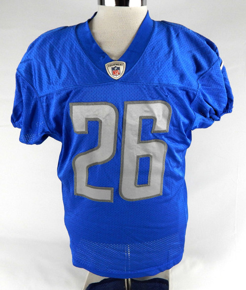 2019 Detroit Lions #26 Game Used Blue Practice Jersey 44 296