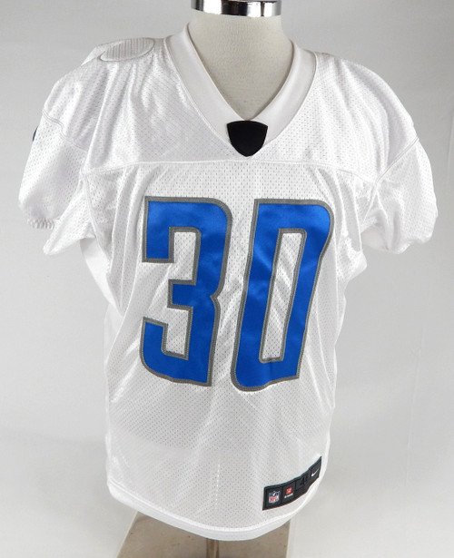 2016 Detroit Lions Asa Jackson #30 Game Issued Pos Used White Practice Jersey 5