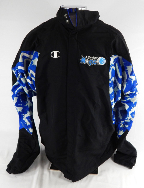 1997-98 Orlando Magic Gerald Wilkins #21 Game Used Black Warm Up Jacket 48 186