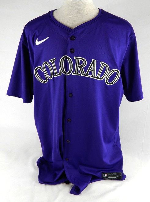 2025 Colorado Rockies Blank Game Issued Purple Jersey 52 897
