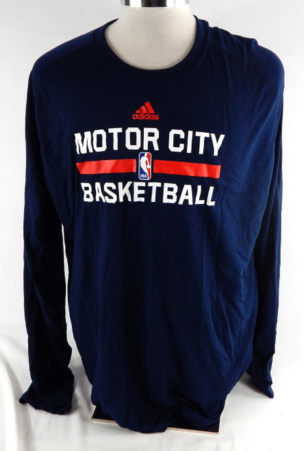 2016-17 Detroit Pistons Team Issued Navy Training Shirt Motor City 2XL 202