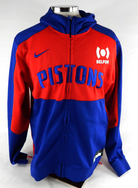 2024-25 Detroit Pistons Bobi Klintman #34 Game Used Red Warm Up Jacket L 249