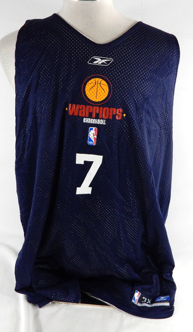2002-06 Golden State Warriors #7 Game Used Navy Practice Jersey 3XL 223