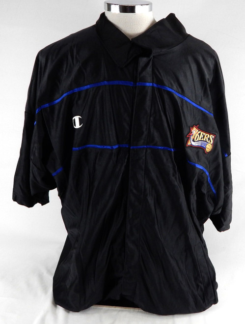 1990s Philadelphia 76ers Game Issued Black Warm Up Jacket 48 642