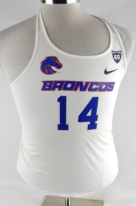 2018 Boise State Broncos #14 Game Used White Jersey 60 Patch Beach Volleyball 6