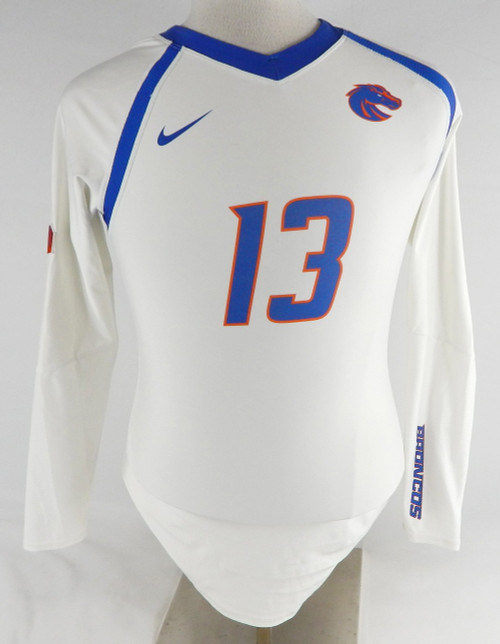 2022 Boise State Broncos #13 Game Used White Jersey Volleyball M 745