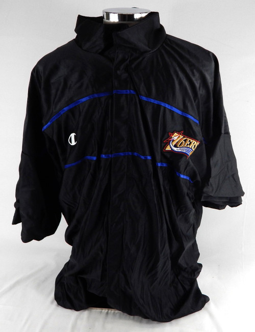 1990s Philadelphia 76ers Game Issued Black Warm Up Jacket 52 639